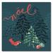 Trademark Fine Art 'Noel Christmas Trees' Graphic Art Print on Wrapped Canvas in Black | 35 H x 35 W x 2 D in | Wayfair ALI13411-C3535GG