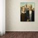 Trademark Fine Art 'American Gothic' Print on Wrapped Canvas in White/Black | 47 H x 35 W x 2 D in | Wayfair AA00520-C3547GG