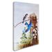 Trademark Fine Art 'Bluebirds & Daisies' Print on Wrapped Canvas in White | 47 H x 30 W x 2 D in | Wayfair ALI15539-C3047GG