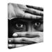 Trademark Fine Art 'Eyes' Photographic Print on Wrapped Canvas in Black/White | 24 H x 24 W x 2 D in | Wayfair 1X03147-C2424GG