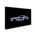 Trademark Fine Art 'Ford Mustang' Graphic Art Print on Wrapped Canvas in White | 30 H x 47 W x 2 D in | Wayfair ALI17205-C3047GG