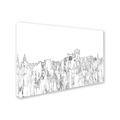 Trademark Fine Art 'Bath England Skyline BW Thin Line' Drawing Print on Wrapped Canvas in Black/White | 16 H x 24 W x 2 D in | Wayfair