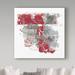 Wrought Studio™ Thermalito Mike Schick 'Moving In & Out of Traffic II Red Grey' Wrapped Canvas Art Canvas | 24 H x 24 W x 2 D in | Wayfair