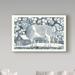 Trademark Fine Art 'Farm Life II' Drawing Print on Wrapped Canvas Metal in Blue/Gray/White | 22 H x 32 W x 2 D in | Wayfair WAP03017-C2232GG