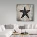 Trademark Fine Art 'Black Sea Star' Graphic Art Print on Wrapped Canvas in Black/Gray | 24 H x 24 W x 2 D in | Wayfair ALI23614-C2424GG