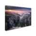 Trademark Fine Art 'Sunrise on the Rocks' Photographic Print on Wrapped Canvas in White/Black | 35 H x 47 W x 2 D in | Wayfair 1X02701-C3547GG