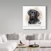 Trademark Fine Art 'Black Labrador' Graphic Art Print on Wrapped Canvas in Black/Brown | 18 H x 18 W x 2 D in | Wayfair ALI24036-C1818GG