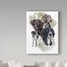 Trademark Fine Art 'German Short Haired Pointer' Vintage Advertisement on Wrapped Canvas in White/Black | 47 H x 35 W x 2 D in | Wayfair