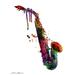 Ivy Bronx 'Saxophone' Graphic Art Print on Canvas in Blue/Brown/Pink | 24 H x 18 W x 1.5 D in | Wayfair IVBX4715 44028390