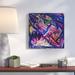 Ivy Bronx 'A Beautiful Mess' Acrylic Painting Print on Wrapped Canvas Metal in Blue/Indigo/Pink | 32 H x 32 W x 1.5 D in | Wayfair