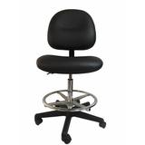 Industrial Seating Drafting Chair Upholstered in Black | 42 H x 26 W x 26 D in | Wayfair PE20W-V-BLACK 251