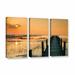 ArtWall Quiet Time by Steve Ainsworth 3 Piece Photographic Print on Gallery Wrapped Canvas Set Canvas in Gray/Orange | 36 H x 54 W x 2 D in | Wayfair