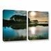 ArtWall Early Morning On Beach Drive I by Steve Ainsworth 2 Piece Photographic Print on Wrapped Canvas Set in Blue/Gray | Wayfair 0ain071b3248w