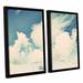 ArtWall Clouds on a Beautiful Day by Elena Ray 2 Piece Framed Painting Print on Canvas Set Canvas in Blue/White | 24 H x 32 W x 2 D in | Wayfair