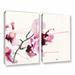 ArtWall Orchids Iii by Karin Johannesson 2 Piece Painting Print on Wrapped Canvas Set Canvas in White | 36 H x 48 W x 2 D in | Wayfair