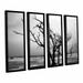 ArtWall Hanging On by Steve Ainsworth 4 Piece Framed Photographic Print on Canvas Set Canvas in White | 36 H x 48 W x 2 D in | Wayfair