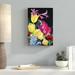 Latitude Run® Yellow Tulips Painting Print on Wrapped Canvas Metal in Black/Pink/Yellow | 48 H x 32 W x 2 D in | Wayfair LATR1294 31568613