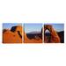 Latitude Run® Delicate Arch, Arches National Park, Utah USA 3 Piece Wrapped Canvas Set Canvas, in Black/Blue/Red | 16 H x 48 W x 1.5 D in | Wayfair