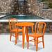 Latitude Run® Alston Metal Indoor/Outdoor 3 Piece Dining Set Metal in Orange | 29 H x 24 W x 24 D in | Wayfair LDER8448 43608708