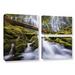 Loon Peak® 'Proxy Falls Oregon 3' by Cody York 3 Piece Photographic Print on Wrapped Canvas Set Canvas in Brown/Green/White | Wayfair