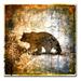 Loon Peak® 'High Country Bear' Graphic Art Print on Wrapped Canvas in Black | 35 H x 35 W x 2 D in | Wayfair LNPK7290 39248065