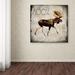 Loon Peak® 'Moose Lodge 2' by LightBoxJournal Graphic Art Print on Wrapped Canvas in Brown/Green | 14 H x 14 W x 2 D in | Wayfair LNPK7359 39248342