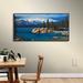 Loon Peak® 'Winter at Sand Harbor Lake Tahoe' Framed Painting Print Canvas in Blue/Green | 6 H x 12 W x 2 D in | Wayfair LOPK1195 40023410