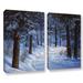 Loon Peak® 'Forest Road' 2 Piece Painting Print on Wrapped Canvas Set Canvas in White | 36 H x 48 W x 2 D in | Wayfair LOPK1224 40023522