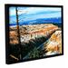 Loon Peak® Mountain Tops Sky Framed Painting Print on Wrapped Canvas in Blue/Brown | 14 H x 18 W x 2 D in | Wayfair LOON8856 33605306