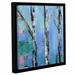 Loon Peak® 'Walk in the Woods' Framed Painting Print on Wrapped Canvas in Blue/Green | 24 H x 24 W x 2 D in | Wayfair LOON8922 33618092