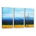 Loon Peak® Serene Mountain Tops 3 Piece Painting Print on Wrapped Canvas Set Canvas in Blue/Green/Yellow | 36 H x 54 W x 2 D in | Wayfair