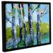 Loon Peak® 'Walk in the Woods 2' Framed Painting Print on Wrapped Canvas in Blue/Green | 18 H x 24 W x 2 D in | Wayfair LOON8926 33618111