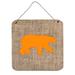 Loon Peak® 'Bear' Graphic Art Plaque in Orange Metal in Brown/Green/Orange | 6 H x 6 W x 0.02 D in | Wayfair LOPK1078 39989747