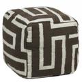 Loon Peak® Allsup 18" Wide Square Geometric Pouf Ottoman Polyester | 18 H x 18 W x 18 D in | Wayfair LOPK7426 43377601