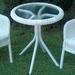 Lark Manor™ Arved Glass Bistro Table Wicker/Rattan in White | 28 H x 24 D in | Outdoor Furniture | Wayfair LRKM3321 41885903