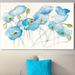 Latitude Run® 'Black Line Poppies III Watercolor' Watercolor Painting Print on Wrapped Canvas in White | 36 H x 60 W in | Wayfair LRUN8661 39986814