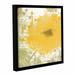 Latitude Run® Modern Yellow Framed Painting Print on Wrapped Canvas in Green/Yellow | 14 H x 14 W x 2 D in | Wayfair LTRN5106 30800892