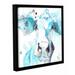 Latitude Run® Cow 43 Framed Painting Print Canvas in Black/Blue/Brown | 24 H x 24 W x 2 D in | Wayfair LTRN6325 30804816