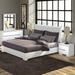 Latitude Run® Fenner Upholstered Platform 5 Piece Bedroom Set Upholstered in Brown/White | California King | Wayfair LTDR5380 40716853