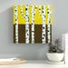 Latitude Run® Seasonal Birches - Fall Painting Print on Wrapped Canvas in Brown/Green/Yellow | 24 H x 24 W x 2 D in | Wayfair LTRN8179 30966355