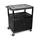Luxor Tuffy High Open Shelf Endura Video Table AV Cart w/ Locking Cabinet Metal in Black | 40 H x 32 W x 24 D in | Wayfair LE40CWTUD-B