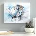 Latitude Run® Sheep 10 Painting Print on Wrapped Canvas in Black/Blue/Brown | 8 H x 10 W x 2 D in | Wayfair LTRN6439 33280718