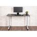 Luxor Height Adjustable Standing Desk Wood/Metal in Black/Brown/Gray | 59 W x 29.5 D in | Wayfair STANDCF60-AG/BO