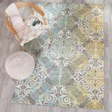 Gray/White 132 x 0.37 in Area Rug - Dakota Fields Allard Damask Gray/Ivory/Yellow Area Rug | 132 W x 0.37 D in | Wayfair MTNA3393 43175086