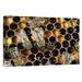 East Urban Home Germany 'Honey Bee Colony on Honeycomb' Photographic Print on Wrapped Canvas in Black/Yellow | 12 H x 18 W x 1.5 D in | Wayfair