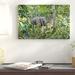 East Urban Home Asian Elephant Working - Photograph Print on Canvas in Gray/Green | 12 H x 18 W x 1.5 D in | Wayfair NNAI5766 39916613