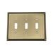 Nostalgic Warehouse Rope 3-Gang Toggle Light Switch Wall Plate in Yellow | 5.13 H x 6.88 W x 0.25 D in | Wayfair 719748