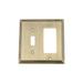 Nostalgic Warehouse Deco 2-Gang Toggle Light Switch/Rocker Combination Wall Plate in Yellow | 4.88 H x 4.88 W x 0.32 D in | Wayfair 719742