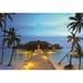 Northlight Seasonal LED Lighted Tropical Paradise Island Scene Canvas Wall Art 23.5" x 15.75" Canvas in Blue | 15.75 H x 23.5 W x 0.75 D in | Wayfair