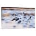 East Urban Home New Mexico Bosque del Apache NWR 'Snow Goose Flock Flying Over Wetland' - Photograph Print on Canvas in Brown/White | Wayfair